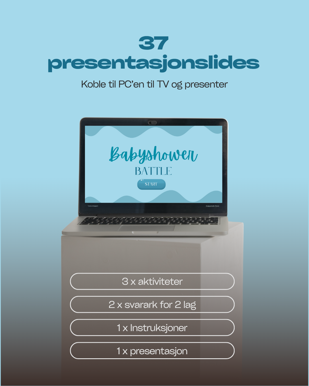 Babyshower Battle – 3 Aktiviteter - Blå