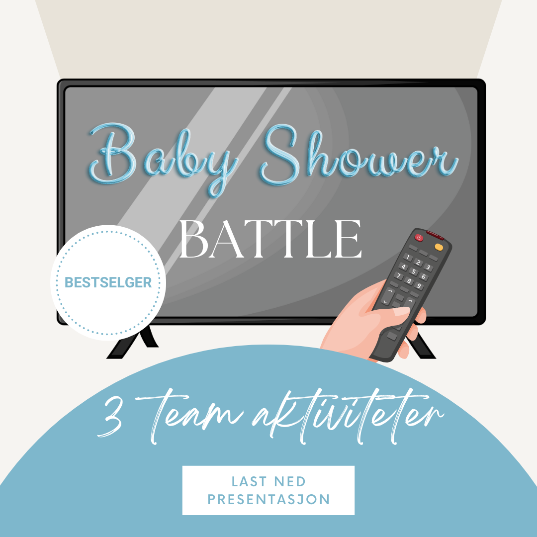 Babyshower Battle – 3 Aktiviteter - Blå