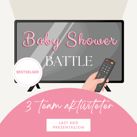 Babyshower Battle - 3 Aktiviteter - Rosa