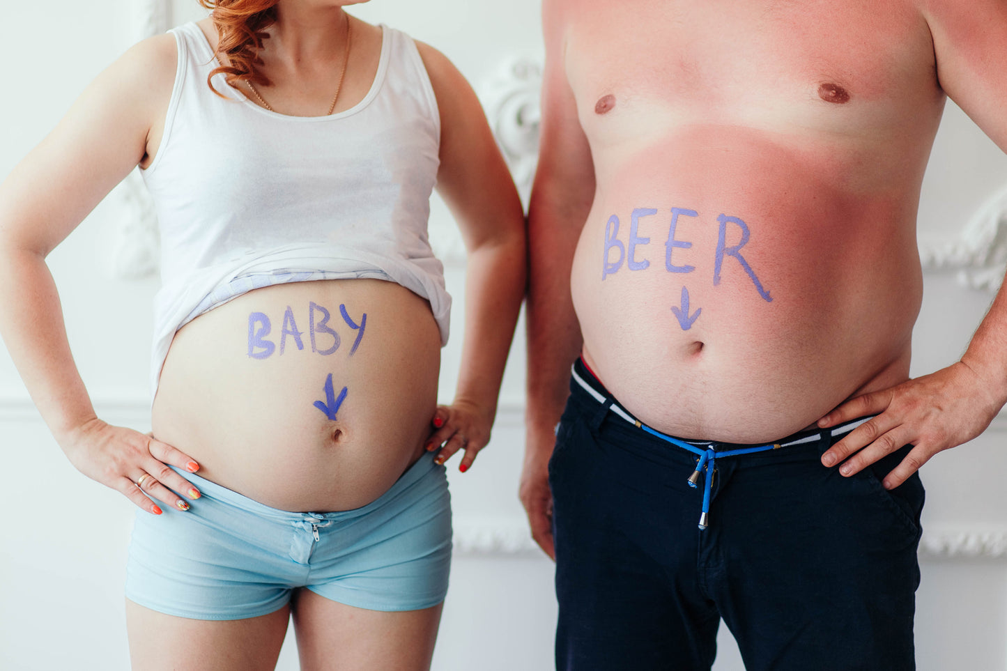 Babyshower Leker - E-kort - Beer Belly or Baby Belly