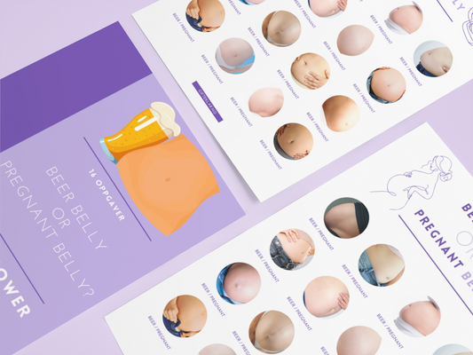 Babyshower Leker - E-kort - Beer Belly or Baby Belly