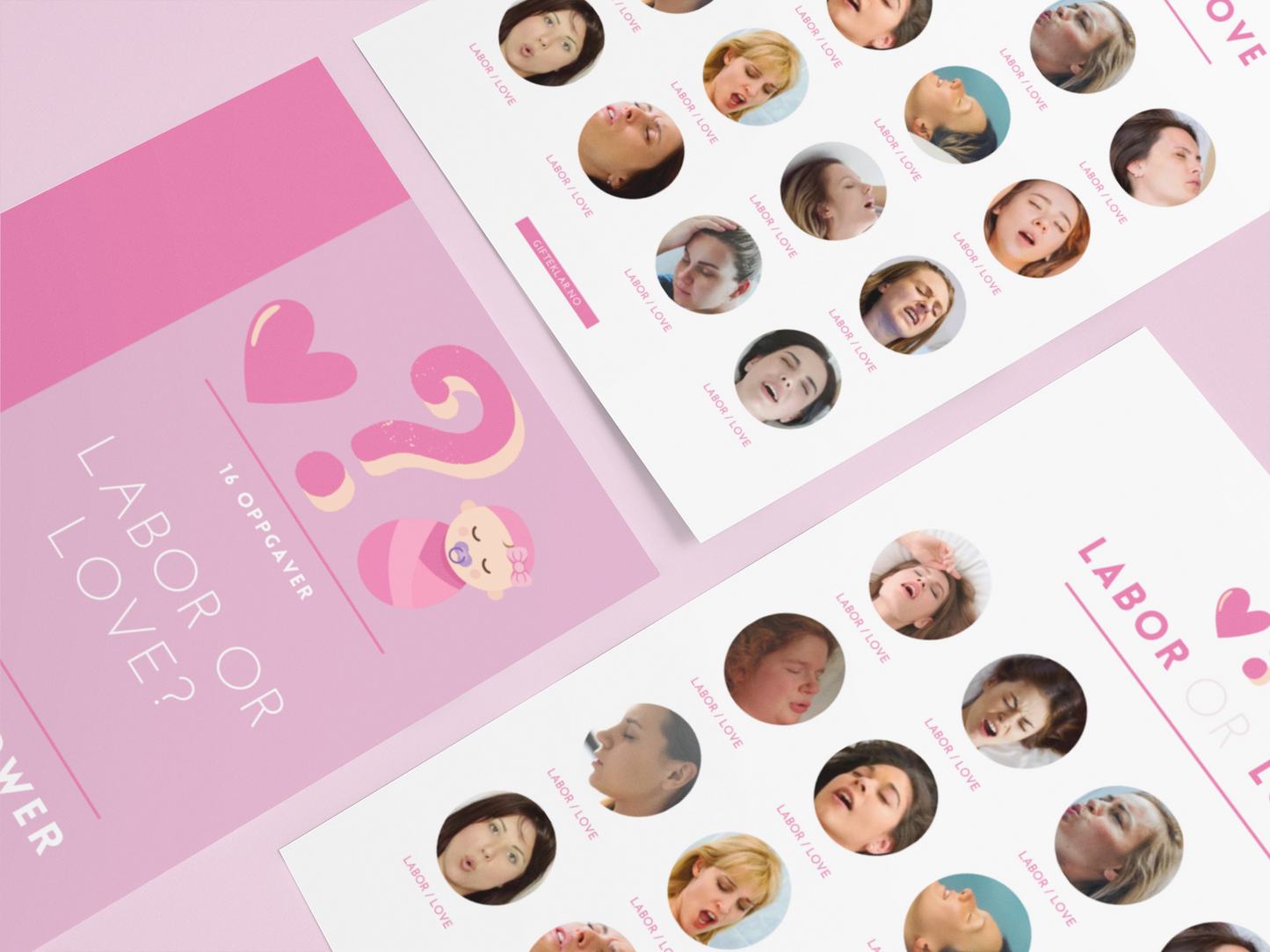 Babyshower E-kort - 3 Gjetteleker