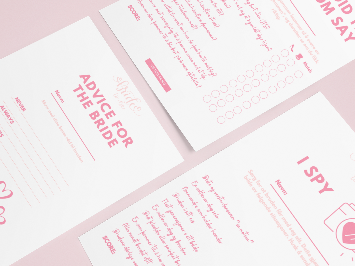 Bride To Be E-kort - 10 aktiviteter til Utdrikningslaget