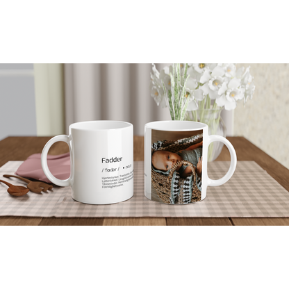 Gave til Fadder - Kopp m/ tekst og bilde