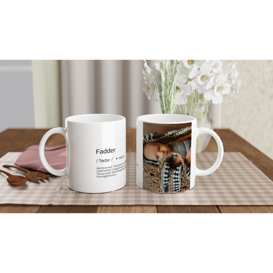 Gave til Fadder - Kopp m/ tekst og bilde