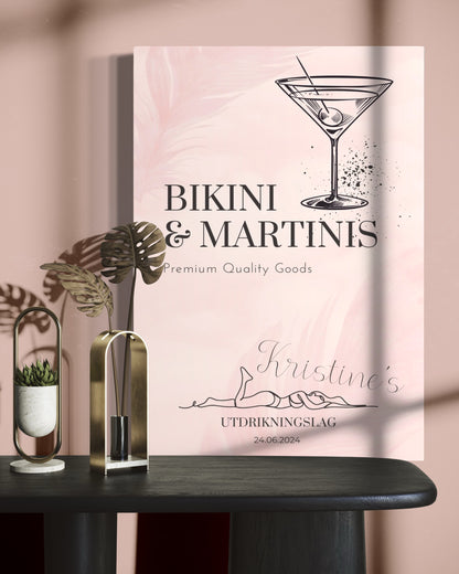 Utdrikningslag Skilt - Bikini & Martinis 01