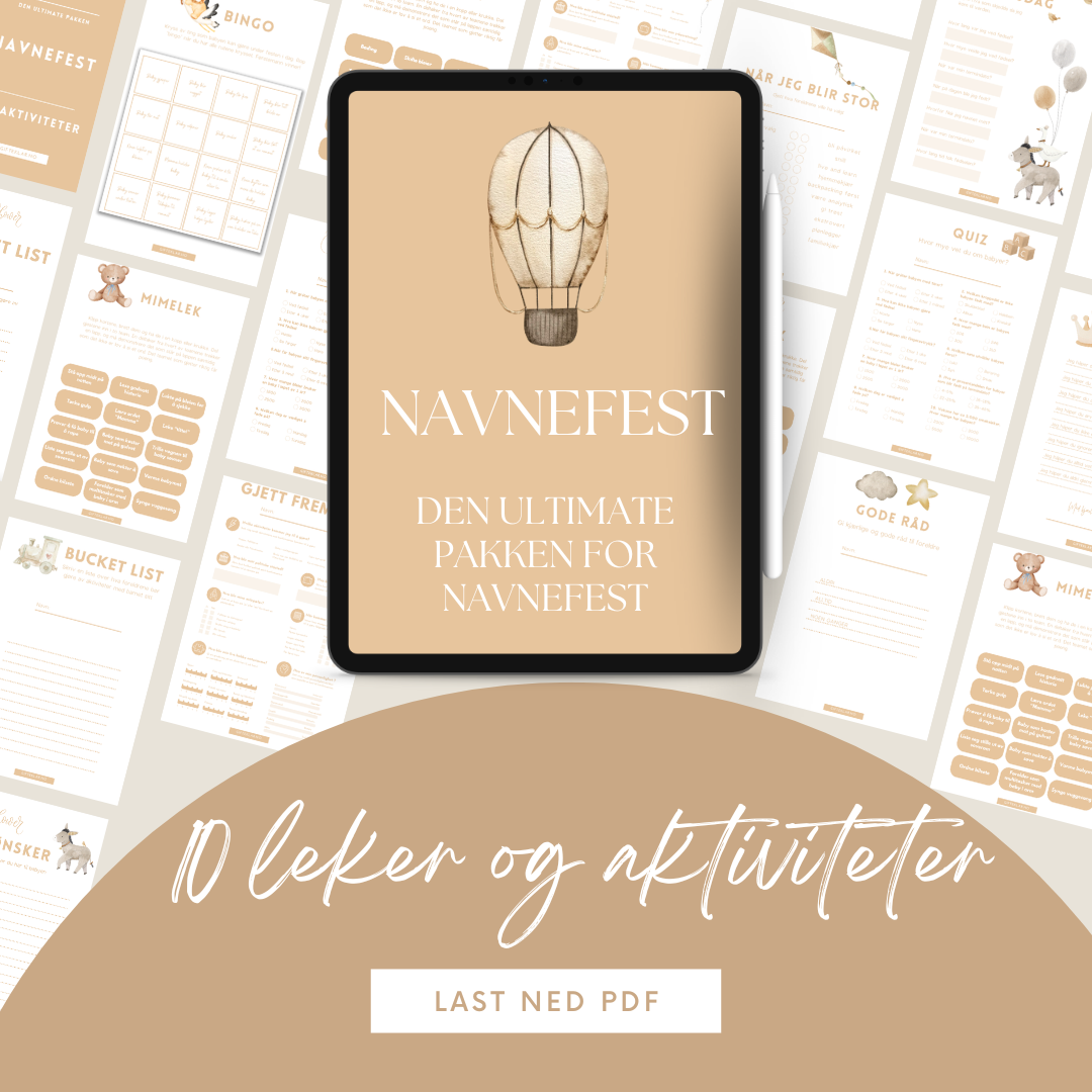Navnefest E-kort - 10 leker til Navnefest